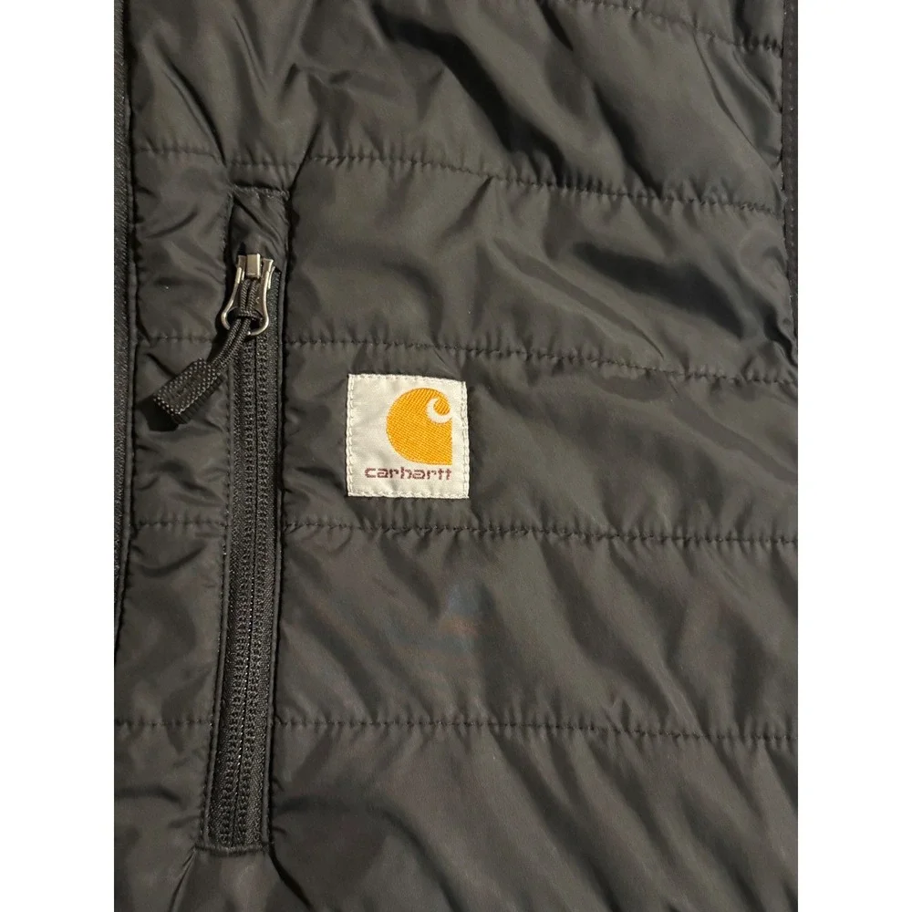 Carhartt Gilliam Vest Mens Large Black Quilted Insulated Puffer Vest 102286